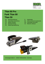 EDER Maschinenbau Titan 80 Pro Betriebsanleitung
