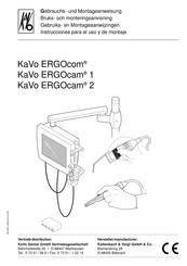 KaVo ERGOcam 1 Gebrauchs- Und Montageanweisung