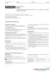 Endress+Hauser RLN42 Kurzanleitung