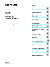 Siemens SIMATIC IPC BX-39A Betriebsanleitung
