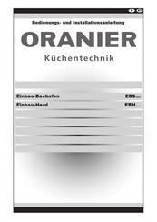 Oranier EBH 9923-Serie Bedienungs- Und Installationsanleitung