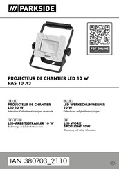 Parkside PAS 10 A3 Bedienungs- Und Sicherheitshinweise
