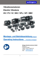 WÜRGES HV 8 Montage- Und Betriebsanleitung