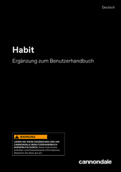Cannondale Habit FS Ergänzung Zum Benutzerhandbuch