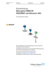 Endress+Hauser Micropilot FMR67B PROFINET mit Ethernet-APL Kurzanleitung