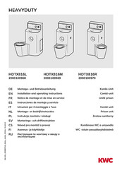 KWC HEAVYDUTY HDTX816M Montage- Und Betriebsanleitung