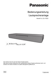 Panasonic Sound Slayer SC-HTB01 Bedienungsanleitung