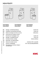 KWC HEAVYDUTY HDTX805M Montage- Und Betriebsanleitung