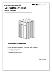 Home Deluxe Mulltonnenbox CUBO Gebrauchsanweisung