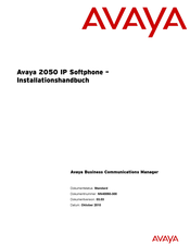 Avaya 2050 IP Softphone Installationshandbuch