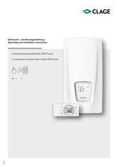 Clage DSX Touch Gebrauchs- Und Montageanleitung