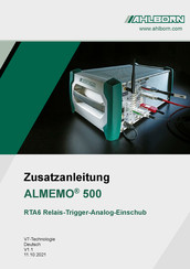 Ahlborn ALMEMO 500 Zusatzanleitung