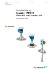 Endress+Hauser Micropilot FMR67B PROFINET mit Ethernet-APL Betriebsanleitung