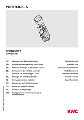 KWC PROTRONIC-S EPRTRS0027 Montage- Und Betriebsanleitung