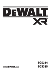 DeWalt XR DCS334 Bersetzung Der Originalanweisungen