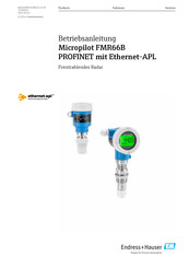 Endress+Hauser Micropilot FMR66B PROFINET mit Ethernet-APL Betriebsanleitung