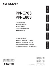 Sharp PN-E703 Installationsanleitung