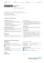 Endress+Hauser RNF22 Kurzanleitung