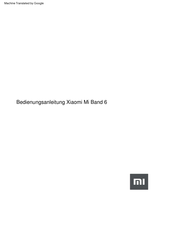 Xiaomi Mi Band 6 Bedienungsanleitung