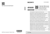 Sony Alpha 6600 ILCE-6600 Einführungsanleitung