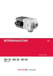 Pfeiffer Vacuum ISV 16 Betriebsanleitung