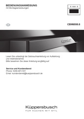 Küppersbusch COMPACT CBM6550.0W Bedienungsanweisung Mit Montageanweisungen