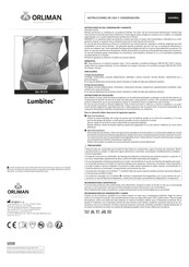 orliman Lumbitec FX-215 Gebrauchsanleitung Und Pflege