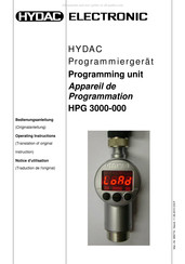 HYDAC ELECTRONIC HPG 3000-000 Bedienungsanleitung