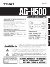 Teac AG-H500 Bedienungsanleitung