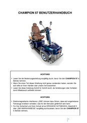 Rehasys CHAMPION 57 Benutzerhandbuch