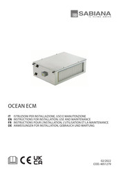 Sabiana Ocean ECM Anweisungen Für Installation, Gebrauch Und Wartung
