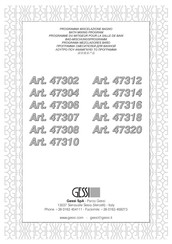 Gessi 47307 Bedienungsanleitung
