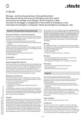 steute ZS 441 Montage- Und Anschlussanleitung