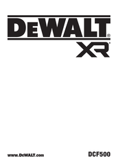 DeWalt DCF500 Bersetzung Der Originalanweisungen