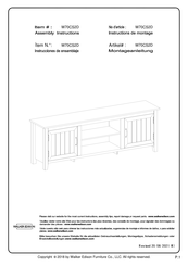 Walker Edison W70CS2D Montageanleitung