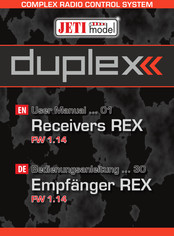 JETI model duplex REX FW 1.14 Bedienungsanleitung