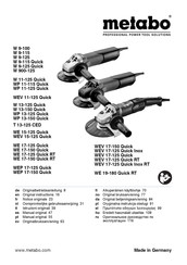 Metabo WP 11-125 Quick Originalbetriebsanleitung