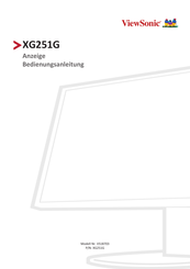 ViewSonic XG251G Bedienungsanleitung