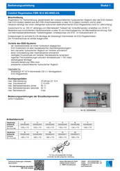 Strawa Comfort Regelstation FBR-18-V-W2-WMZ-CA Bedienungsanleitung
