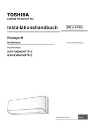 Toshiba RAV-RM301KRTP-E Installationshandbuch