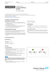 Endress+Hauser Ceraphant PTP31B Kurzanleitung