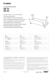 Canon imagePROGRAF SD-24 Installations-Handbuch