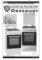 Oranier Dessauer FZ 2288 15 Bedienungs- Und Installationsanleitung
