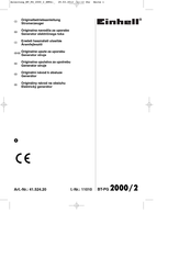 EINHELL BT-PG 2000/2 Originalbetriebsanleitung