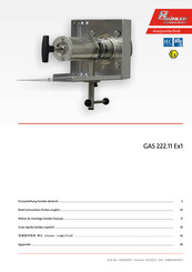 Bühler technologies GAS 222.11 Ex1 Kurzanleitung