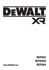 DeWalt DCF504 Bersetzung Der Originalanweisungen