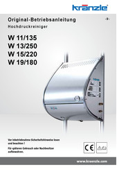 Kranzle W 15/220 Originalbetriebsanleitung