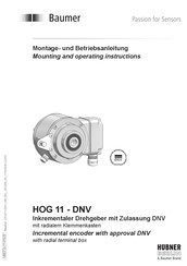 Baumer HOG 11-DNV Montage- Und Betriebsanleitung