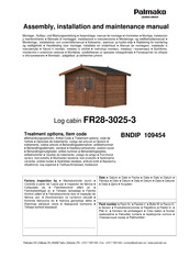 Lemeks Palmako Valentine FR28-3025-3 Montage-, Aufbau- Und Wartungsanleitung