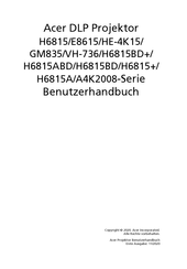 Acer H6815BD+ Benutzerhandbuch